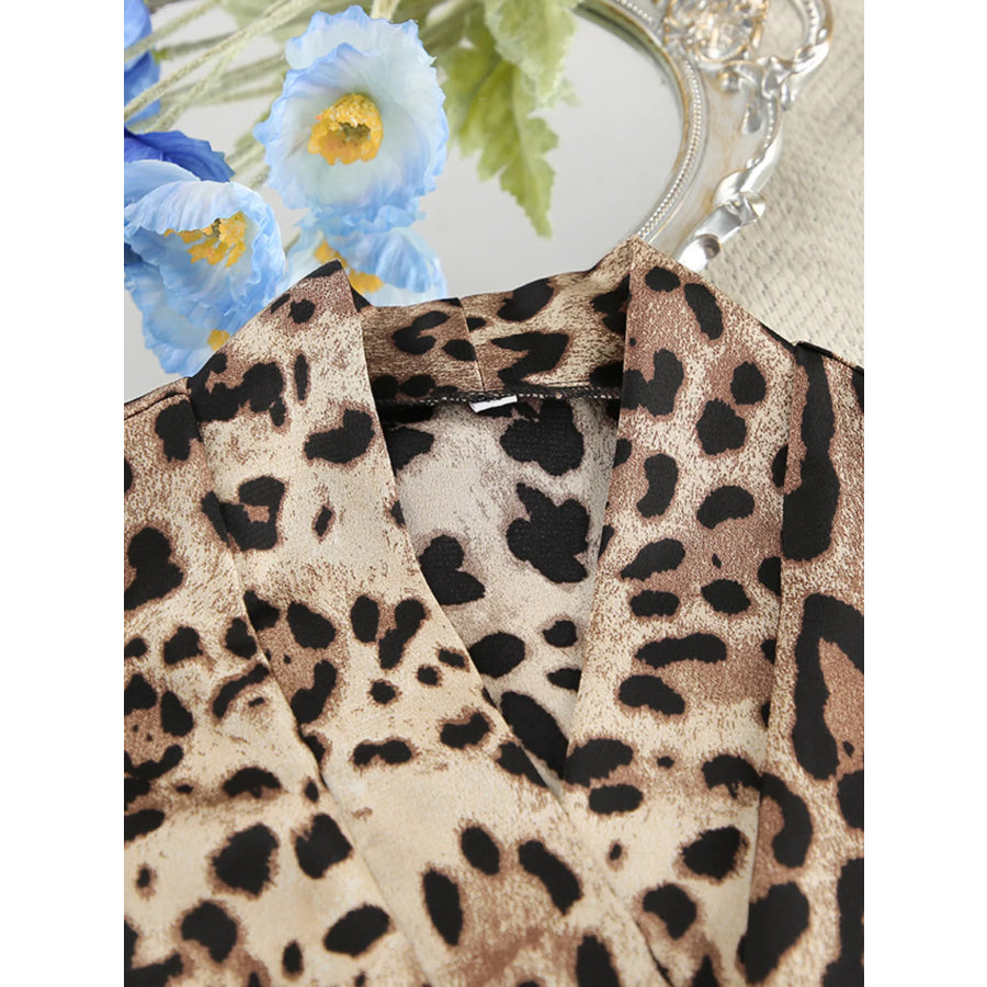 Leopard Bra & Cardigan and Shorts Set Apparel and Accessories
