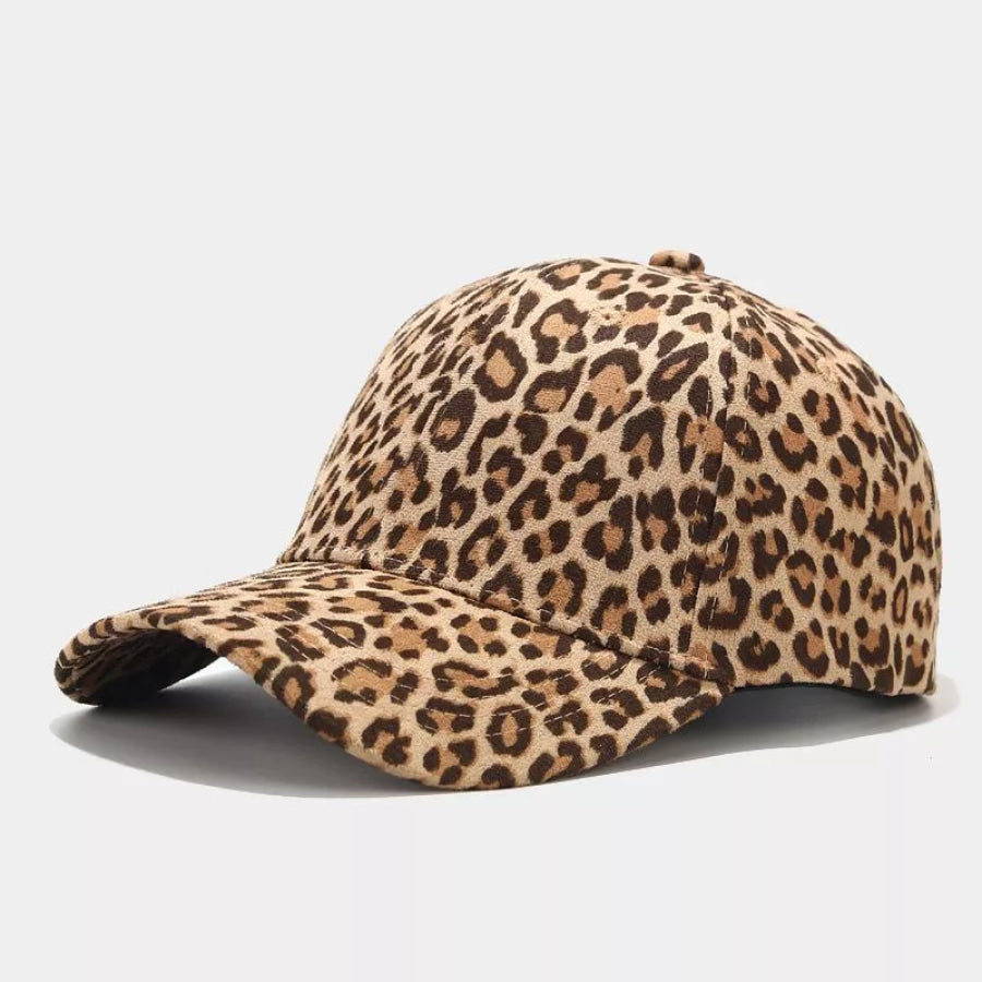 Leopard Cotton Baseball Cap Caramel / One Size Apparel and Accessories