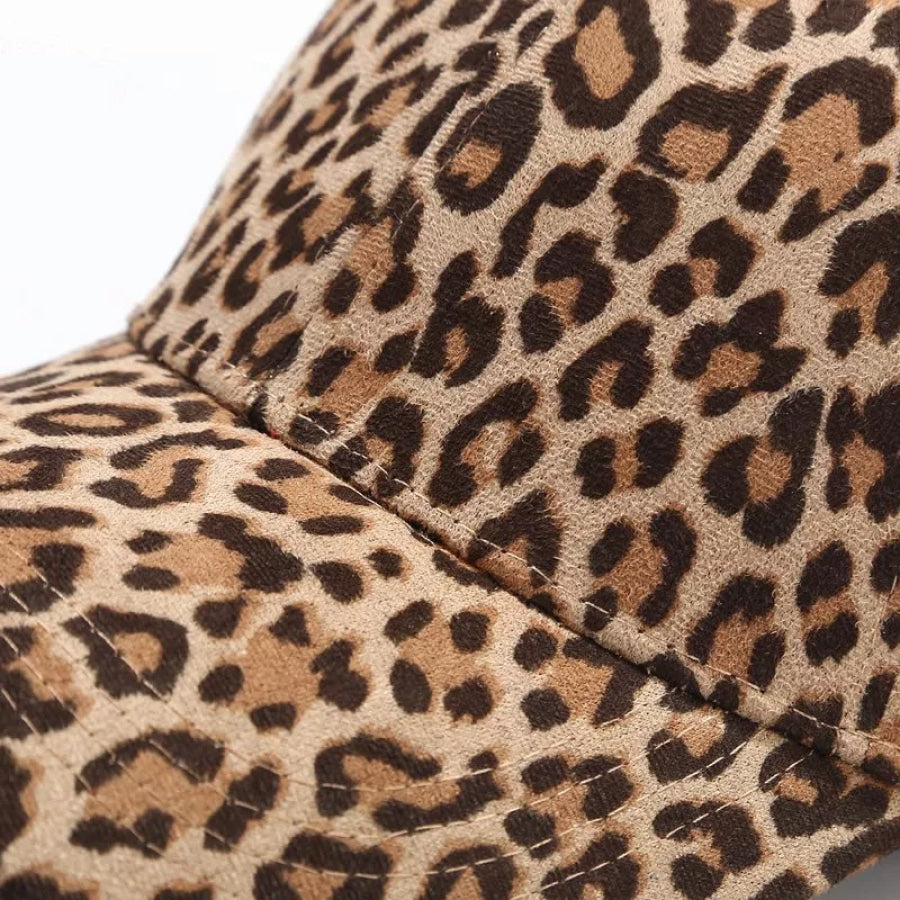 Leopard Cotton Baseball Cap Caramel / One Size Apparel and Accessories