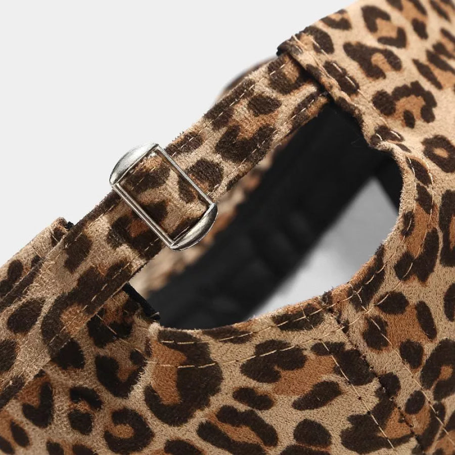 Leopard Cotton Baseball Cap Caramel / One Size Apparel and Accessories
