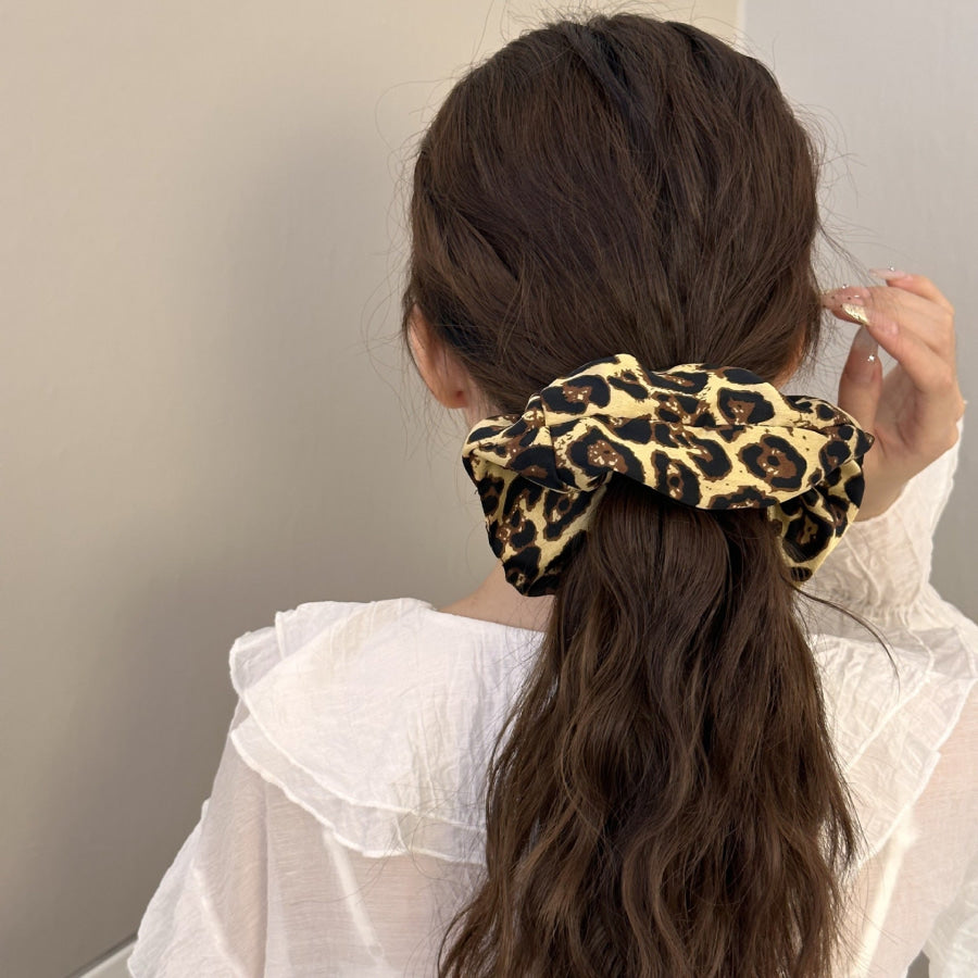 Leopard Elastic Hair Scrunchy Apparel and Accessories