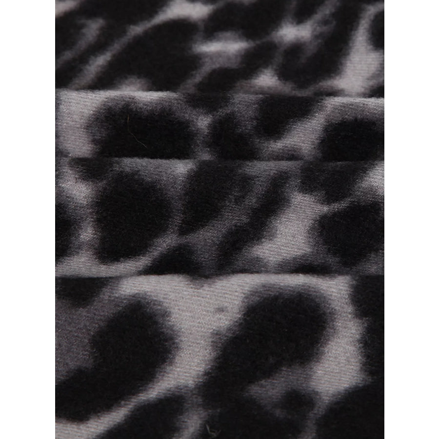 Leopard Fringe Scarf Apparel and Accessories