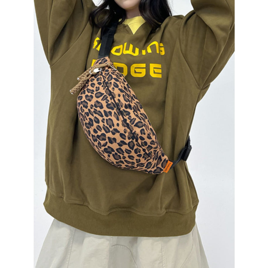 Leopard Nylon Crossbody Bag Apparel and Accessories