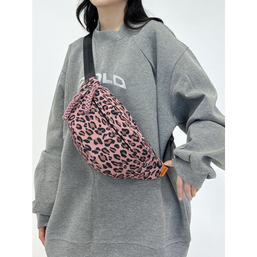 Leopard Nylon Crossbody Bag Apparel and Accessories