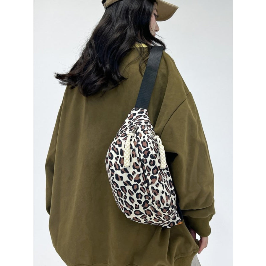 Leopard Nylon Crossbody Bag Apparel and Accessories