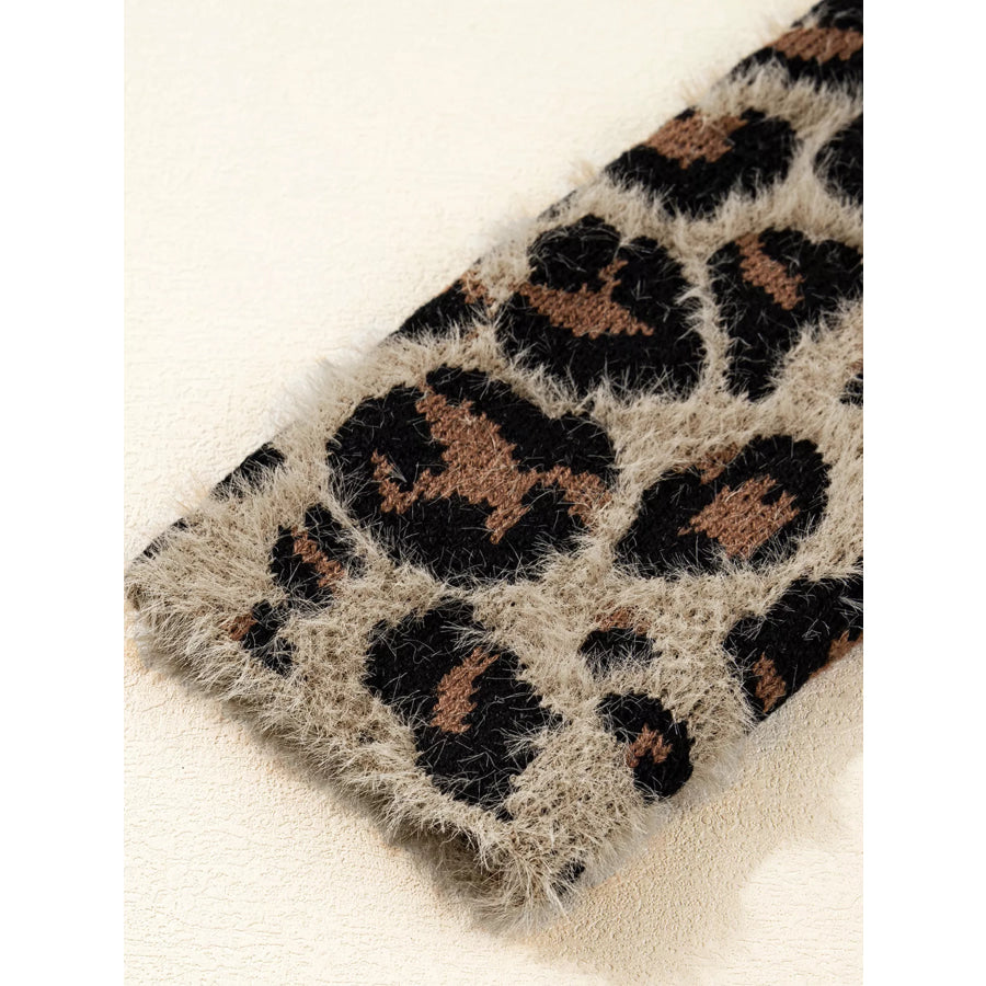Leopard Open Casual Cardigan Apparel and Accessories