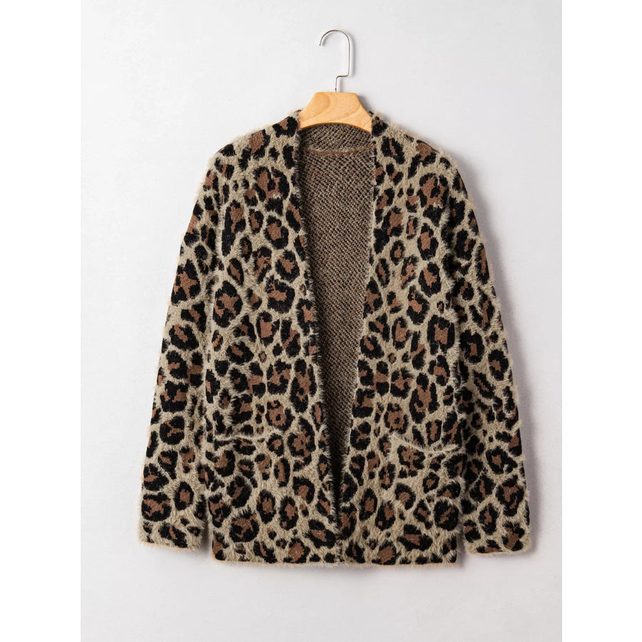 Leopard Open Casual Cardigan Apparel and Accessories