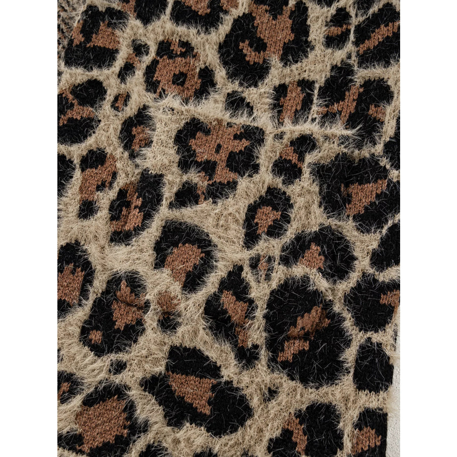 Leopard Open Casual Cardigan Apparel and Accessories