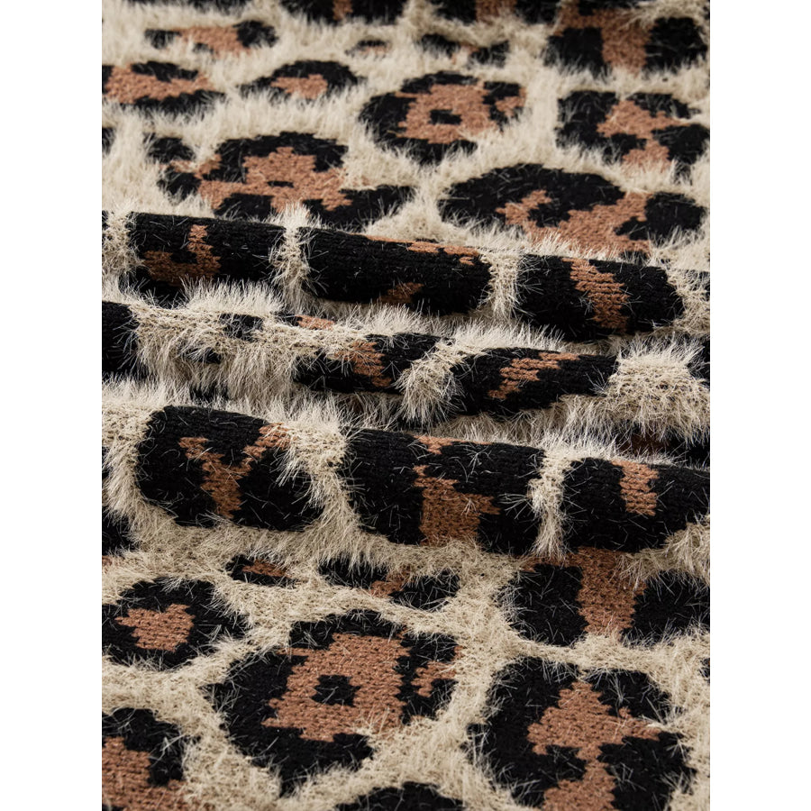Leopard Open Casual Cardigan Apparel and Accessories