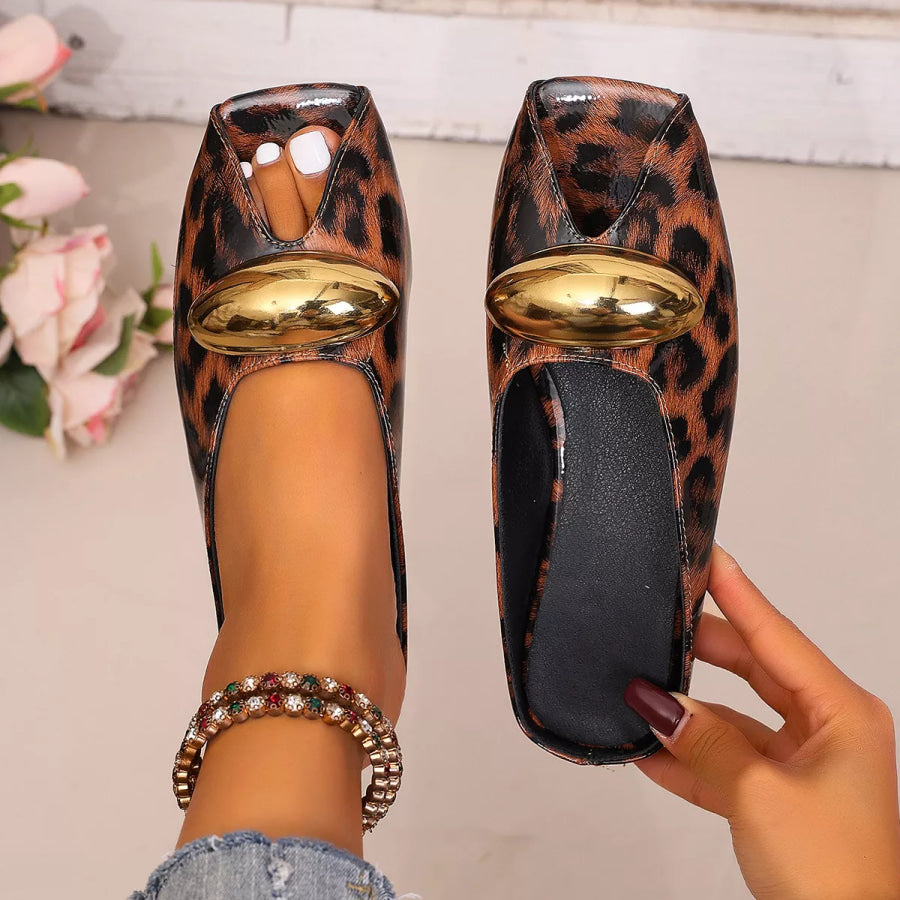 Leopard Open Toe Sandals Apparel and Accessories
