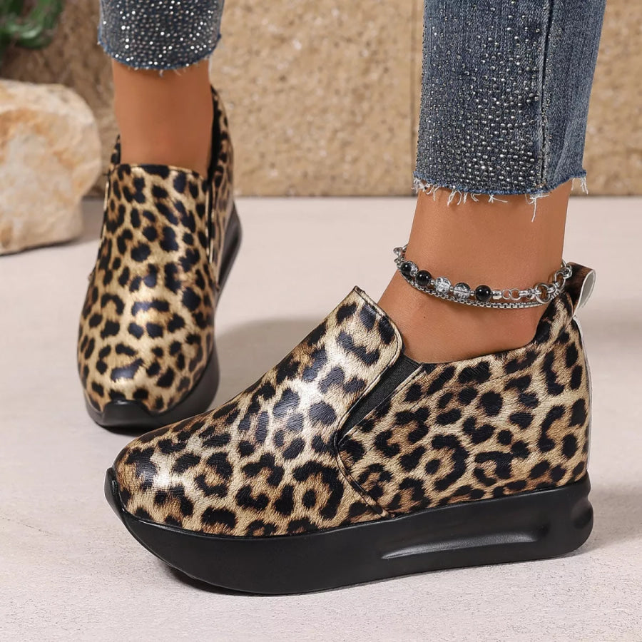 Leopard Platform Slip-Ons Apparel and Accessories