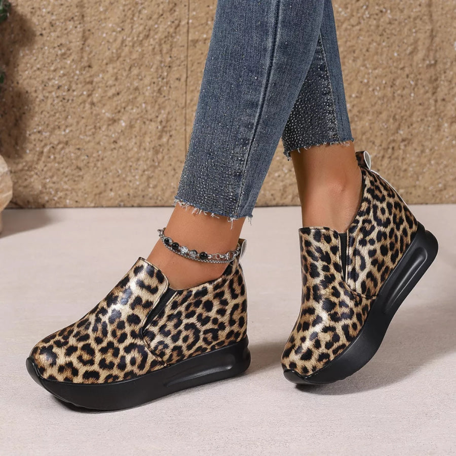 Leopard Platform Slip-Ons Apparel and Accessories