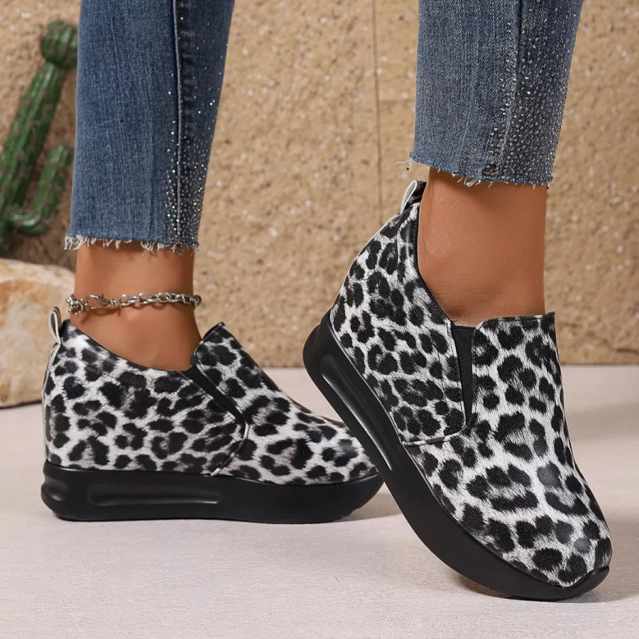 Leopard Platform Slip-Ons Apparel and Accessories