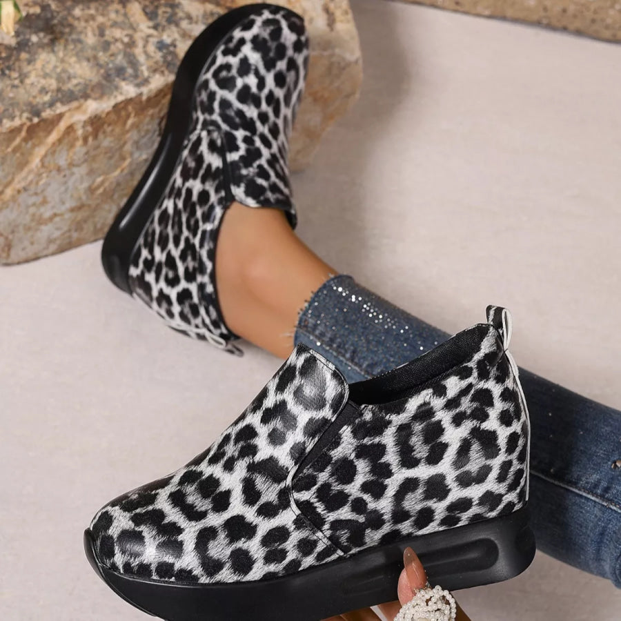 Leopard Platform Slip-Ons Apparel and Accessories