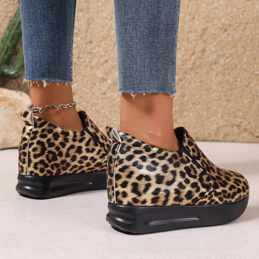 Leopard Platform Slip-Ons Apparel and Accessories