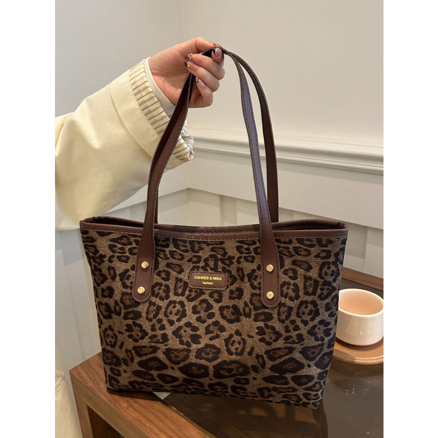 Leopard Polyester Tote Bag Apparel and Accessories