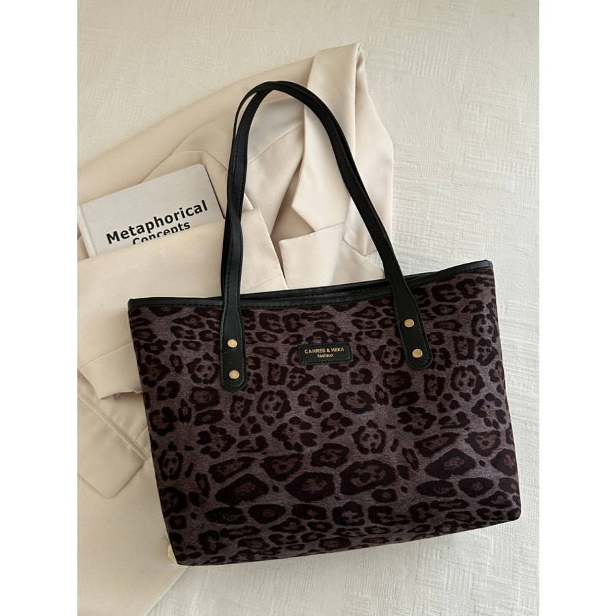 Leopard Polyester Tote Bag Apparel and Accessories