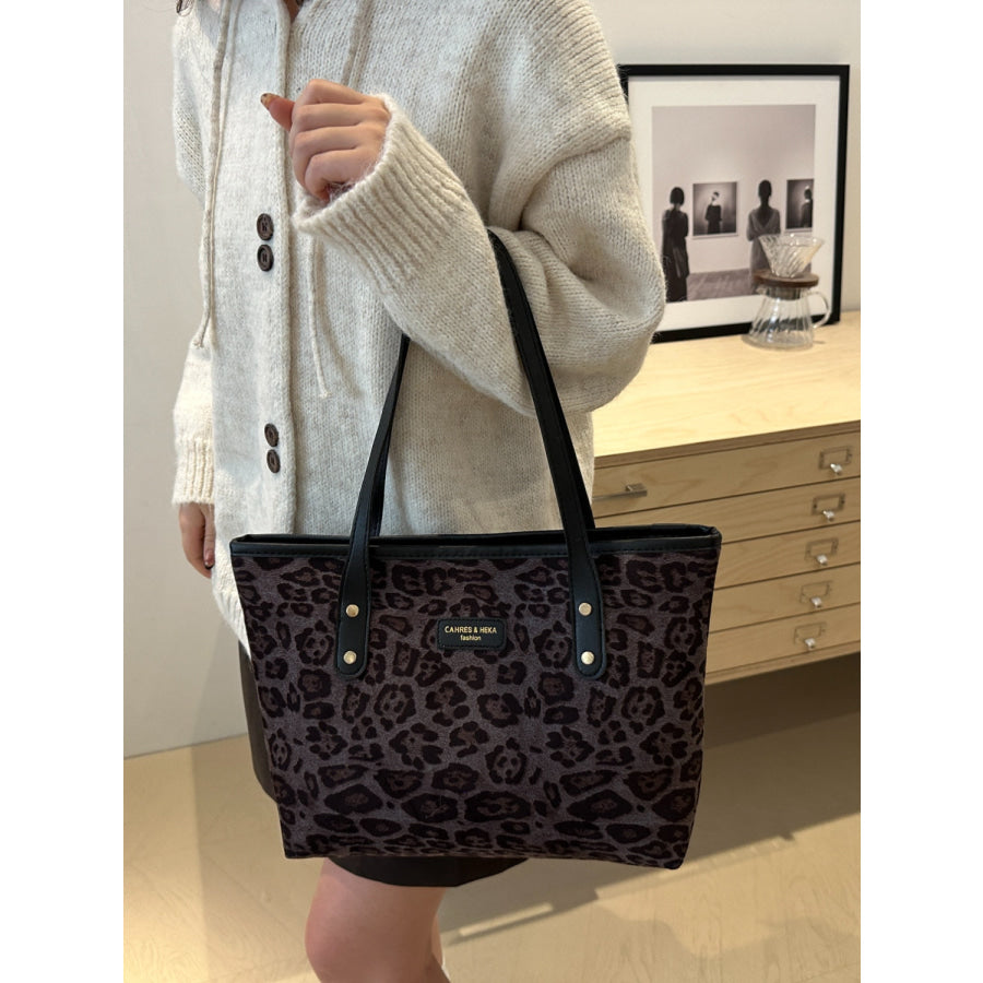 Leopard Polyester Tote Bag Apparel and Accessories