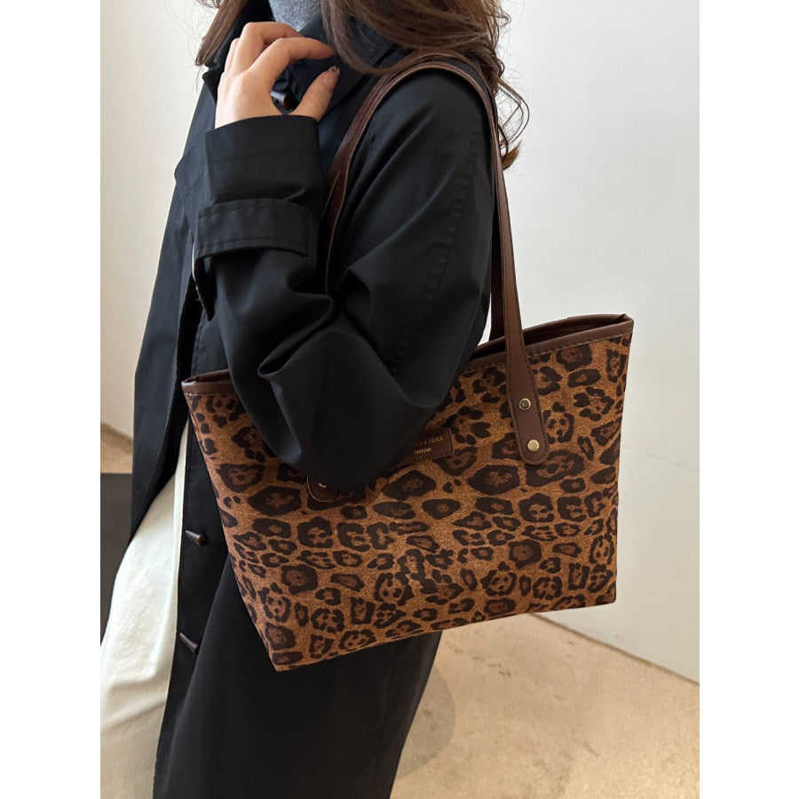 Leopard Polyester Tote Bag Apparel and Accessories