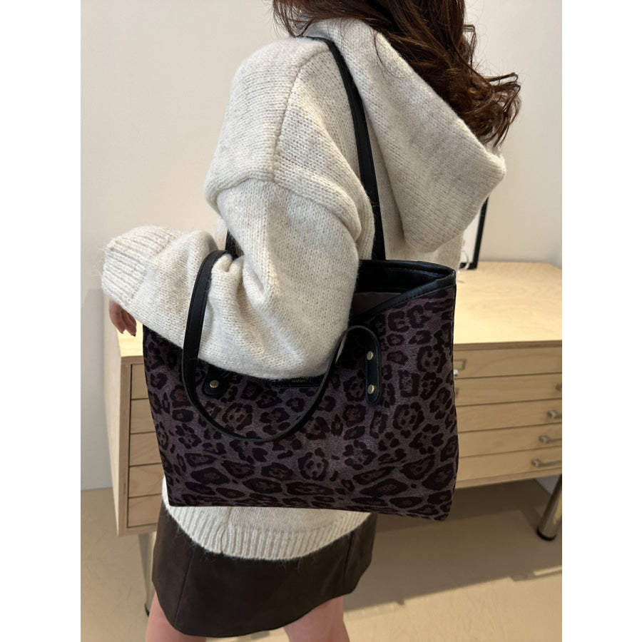 Leopard Polyester Tote Bag Apparel and Accessories