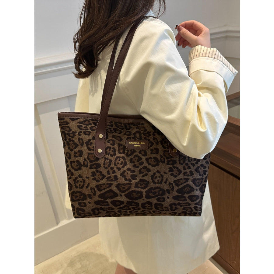 Leopard Polyester Tote Bag Apparel and Accessories