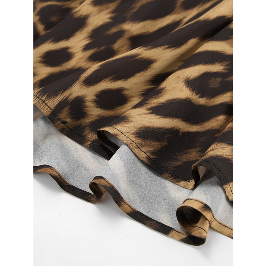 Leopard Print Bodycon Maxi Skirt Apparel and Accessories