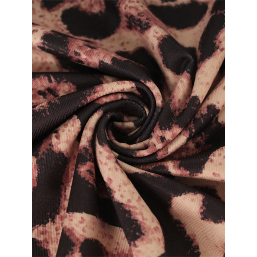 Leopard Print Bodycon Midi Dress Apparel and Accessories