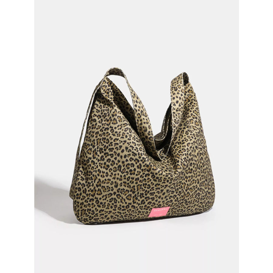 Leopard Print Casual Shoulder Bag Leopard Print / One Size Apparel and Accessories