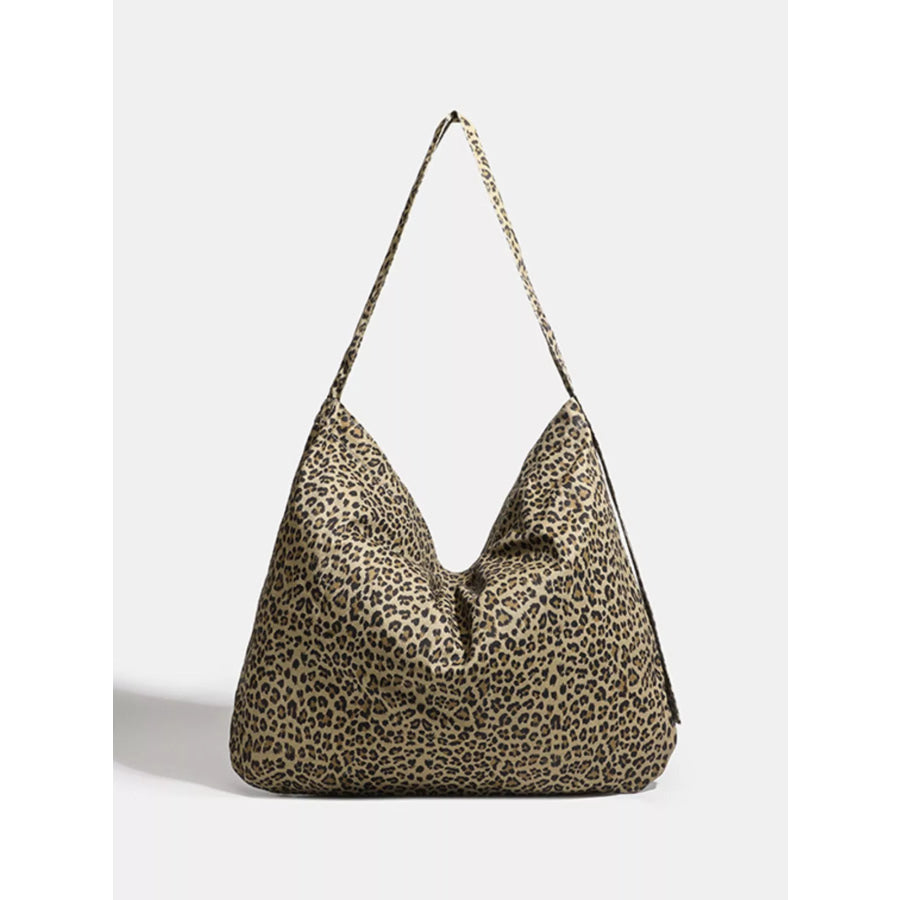 Leopard Print Casual Shoulder Bag Leopard Print / One Size Apparel and Accessories