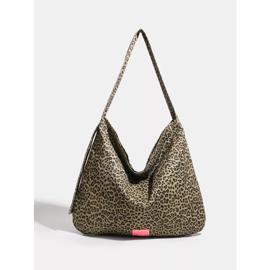 Leopard Print Casual Shoulder Bag Leopard Print / One Size Apparel and Accessories
