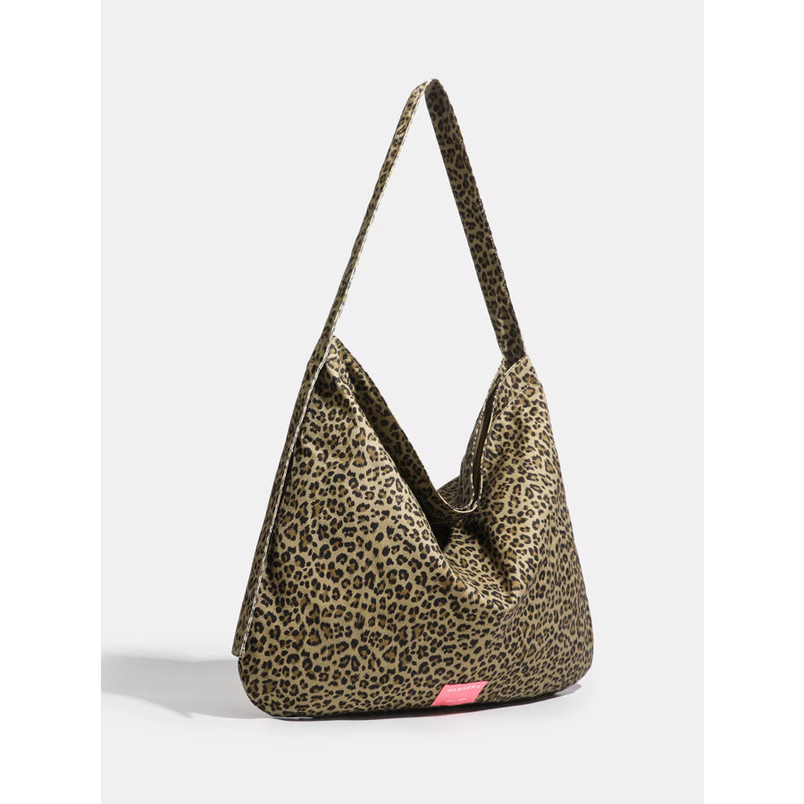Leopard Print Casual Shoulder Bag Leopard Print / One Size Apparel and Accessories