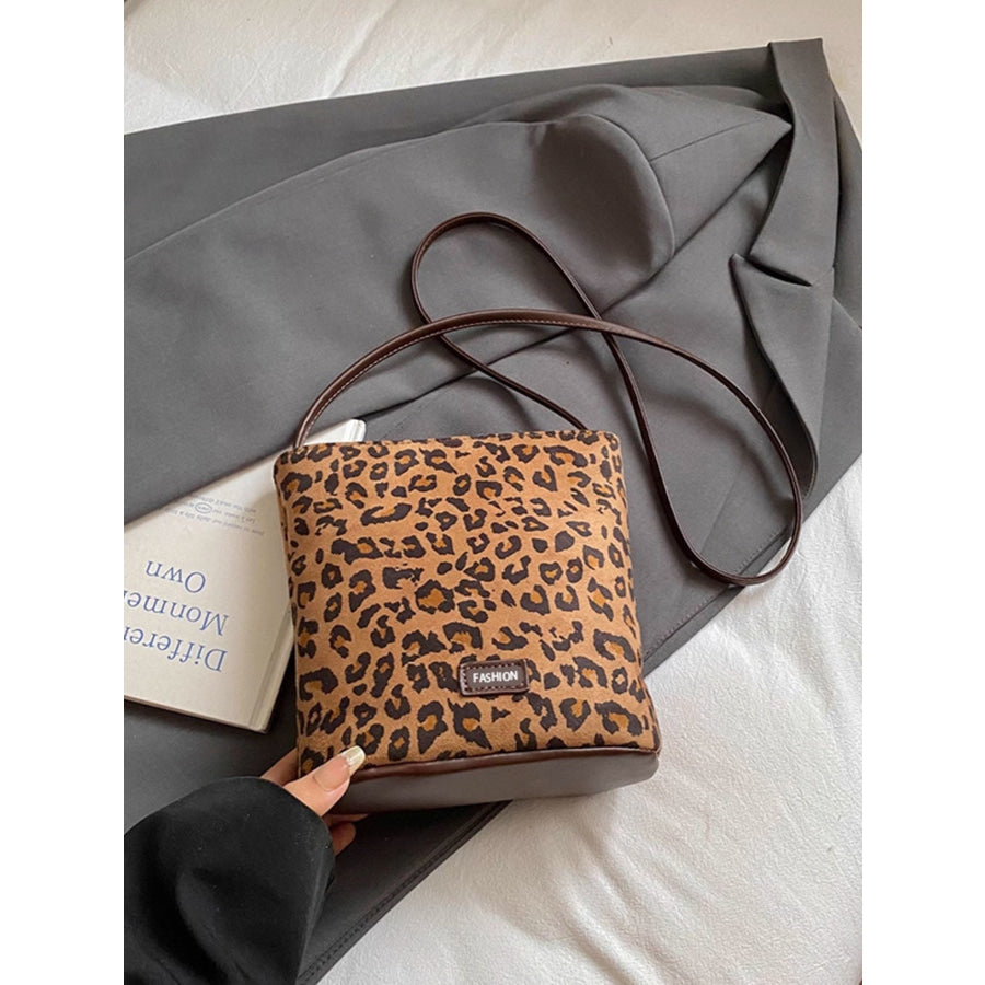 Leopard Print Crossbody Bag Leopard / One Size Apparel and Accessories
