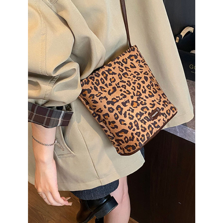 Leopard Print Crossbody Bag Leopard / One Size Apparel and Accessories