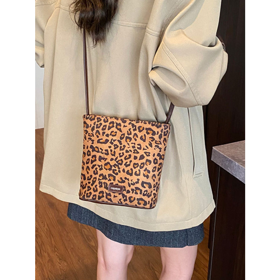 Leopard Print Crossbody Bag Leopard / One Size Apparel and Accessories