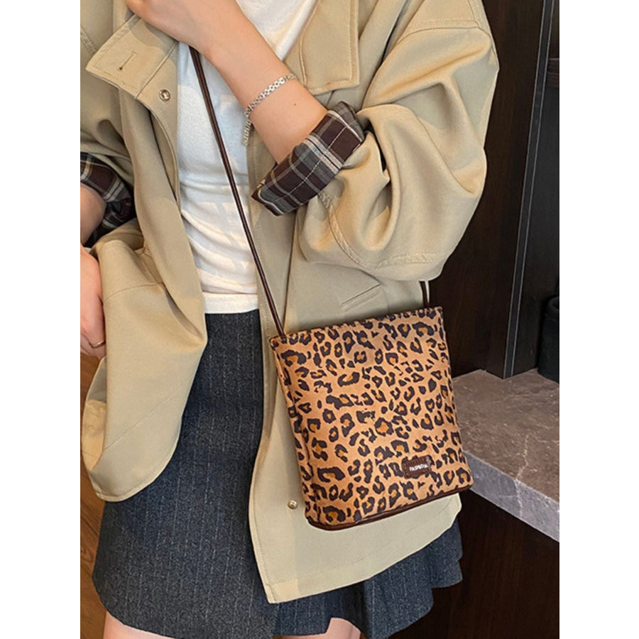 Leopard Print Crossbody Bag Leopard / One Size Apparel and Accessories