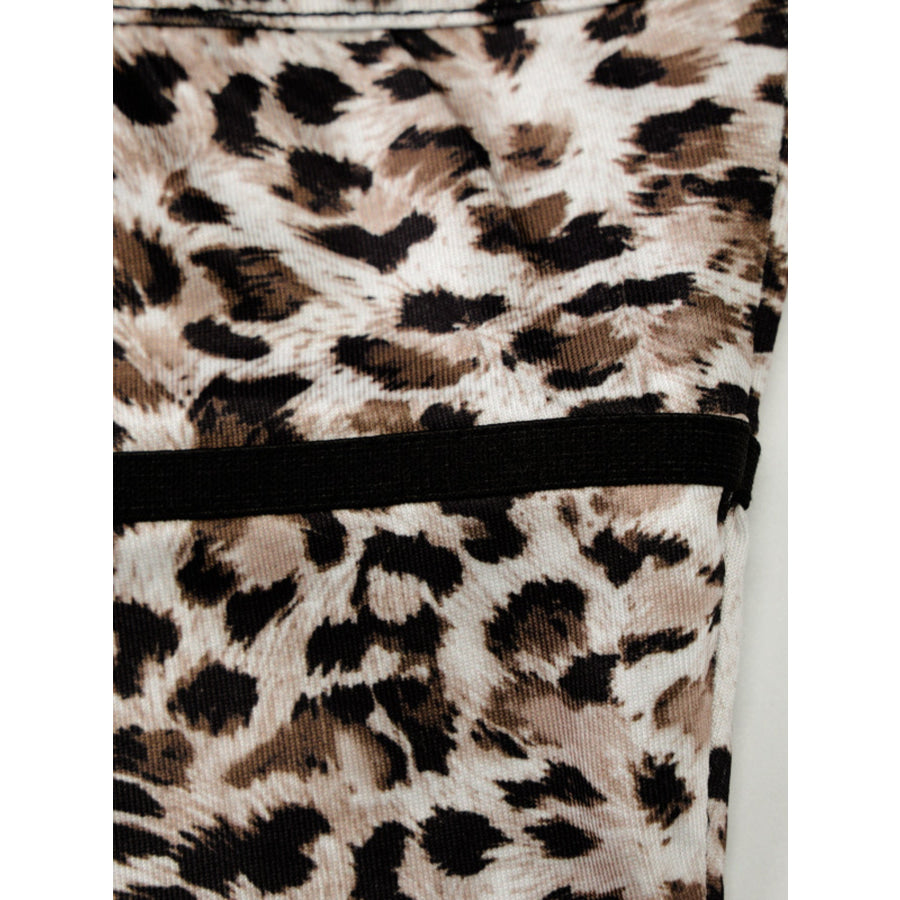 Leopard Print Lace Trim Cami Apparel and Accessories