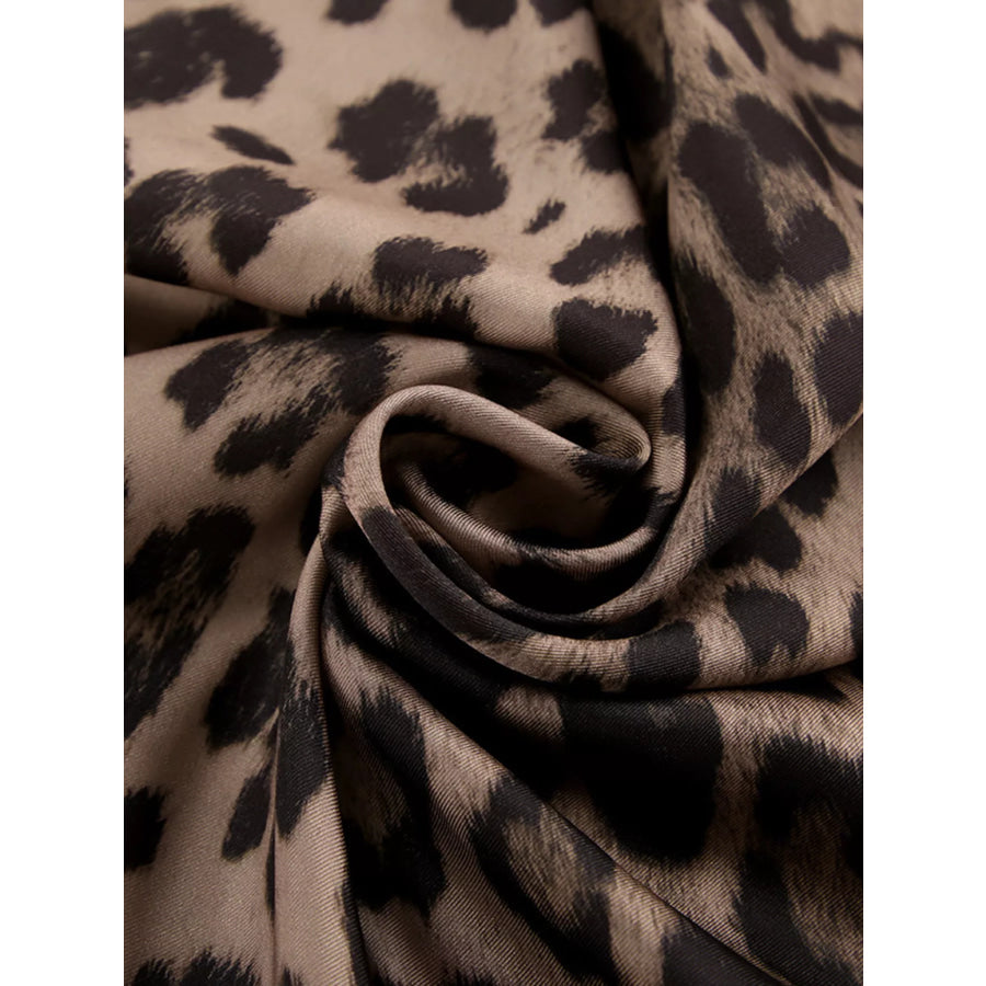 Leopard Print Maxi Skirt Apparel and Accessories