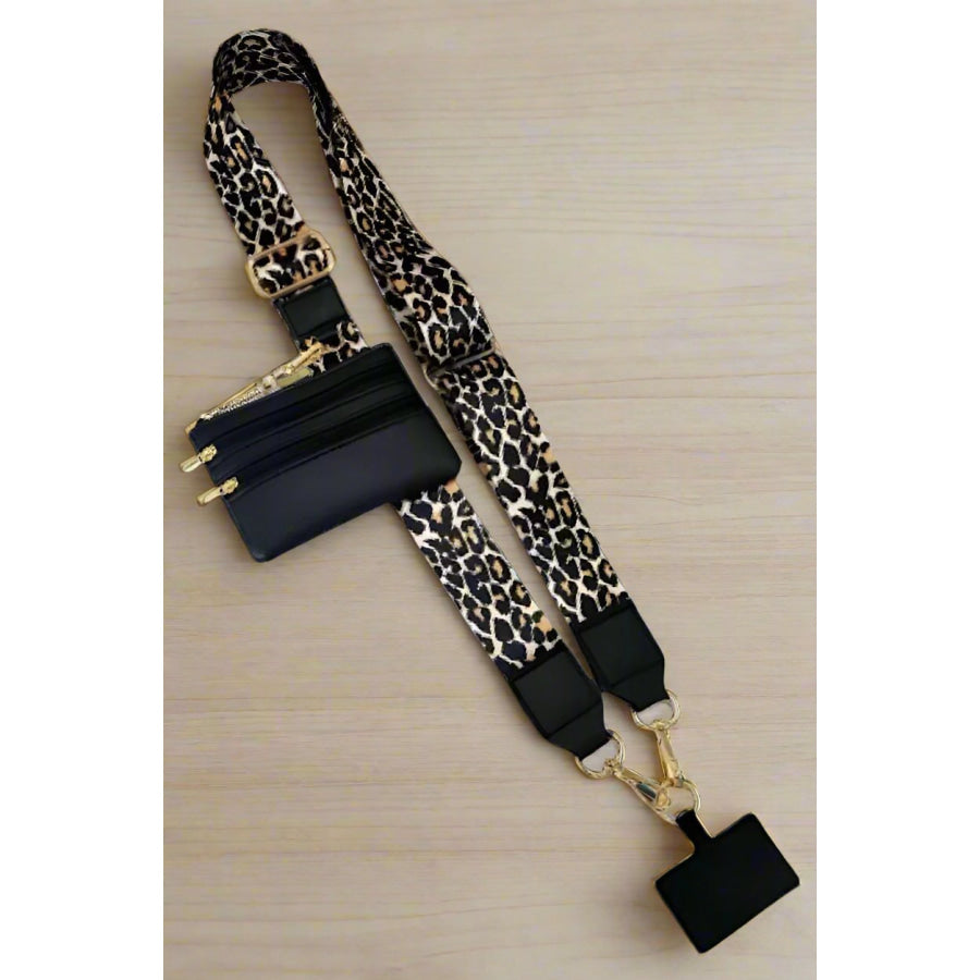 Leopard Print Phone Crossbody Strap WS 600 Accessories