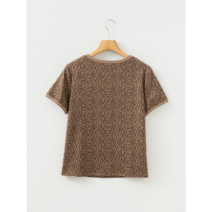 Leopard Print Relaxed Fit T-Shirt Apparel and Accessories
