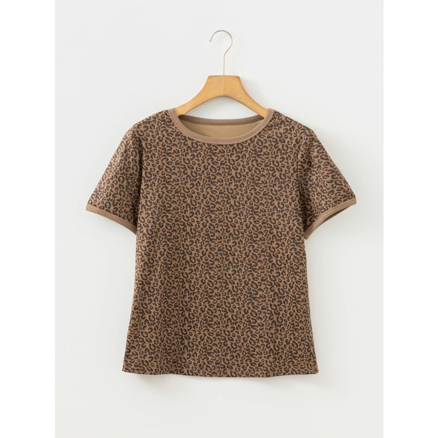 Leopard Print Relaxed Fit T-Shirt Apparel and Accessories