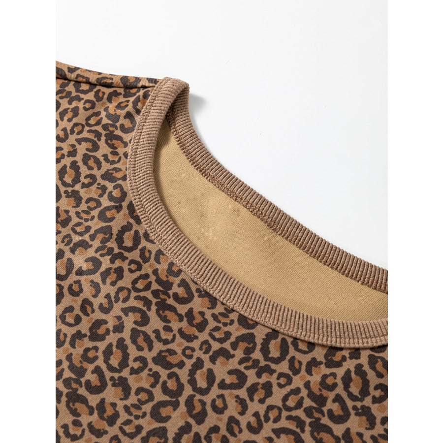Leopard Print Relaxed Fit T-Shirt Apparel and Accessories