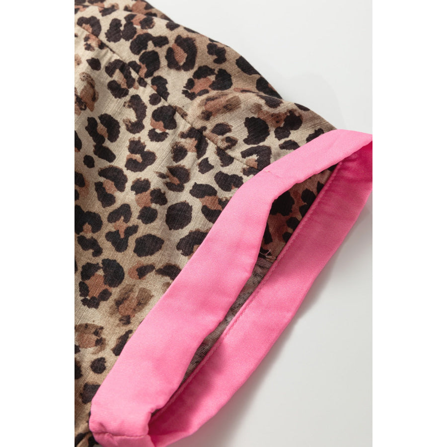 Leopard Print Short Sleeve Shirt Apparel and Accessories