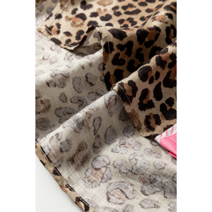 Leopard Print Short Sleeve Shirt Apparel and Accessories