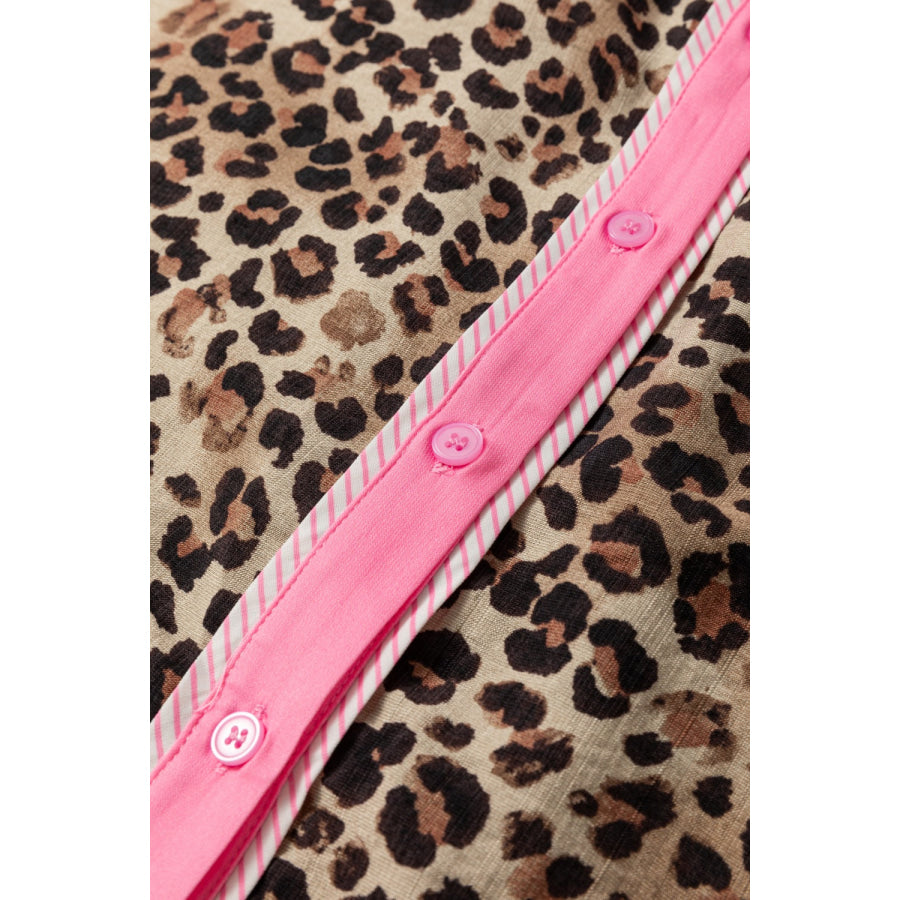 Leopard Print Short Sleeve Shirt Apparel and Accessories