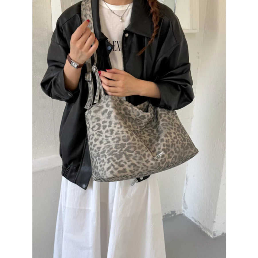 Leopard Print Shoulder Bag Apparel and Accessories