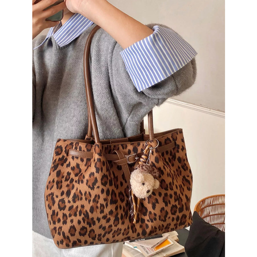 Leopard Print Shoulder Bag / One Size Apparel and Accessories
