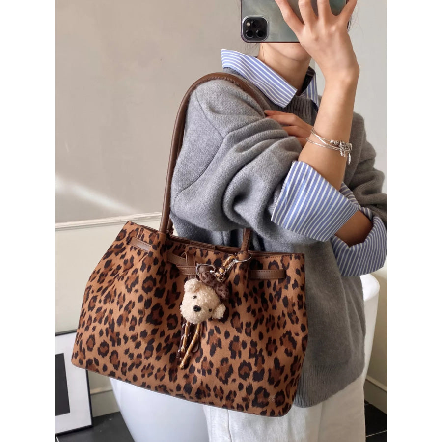 Leopard Print Shoulder Bag / One Size Apparel and Accessories
