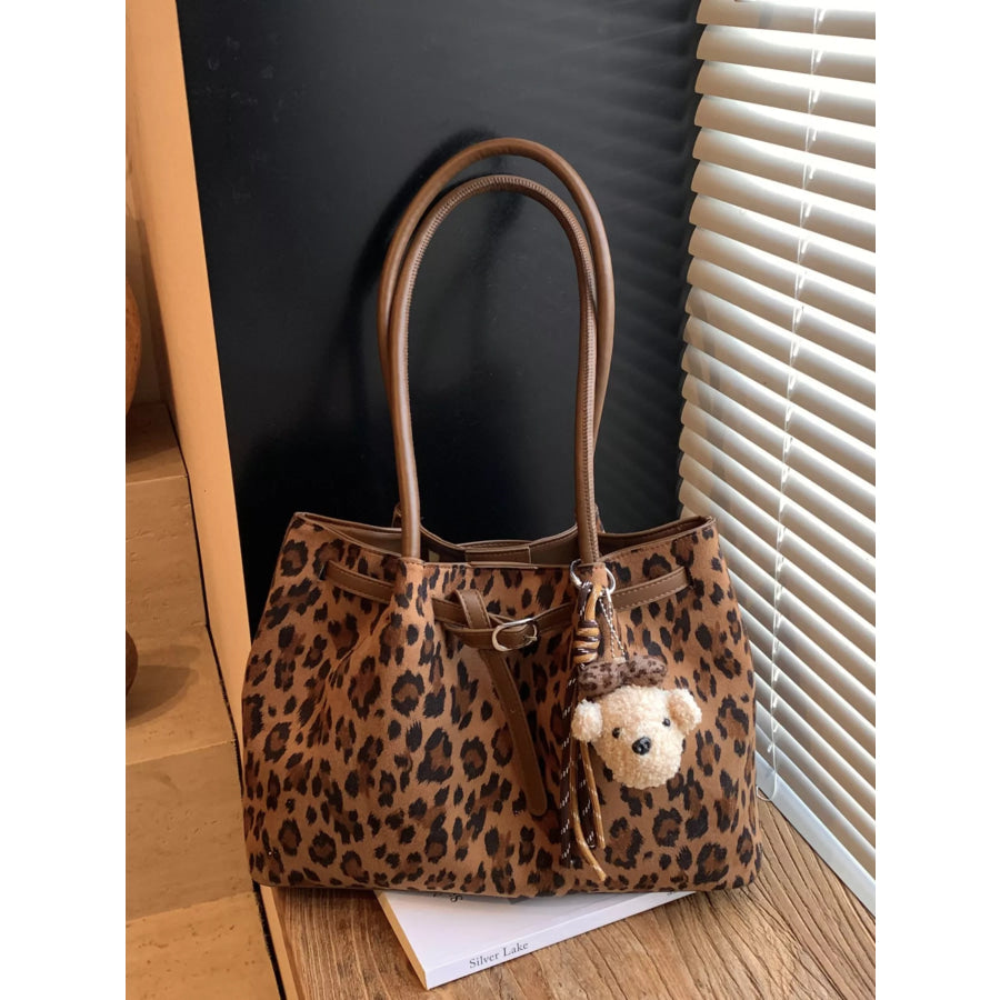 Leopard Print Shoulder Bag / One Size Apparel and Accessories