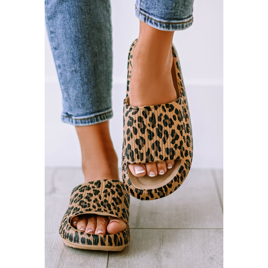 Leopard Print Thick Sole Slip On Slippers / 37 Shoes & Bags/Slippers