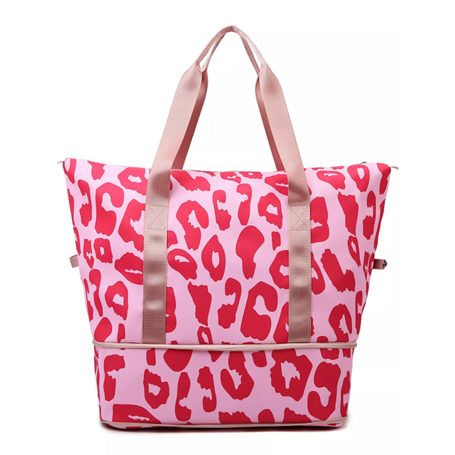 Leopard Print Travel Bag Pink / onesize Apparel and Accessories